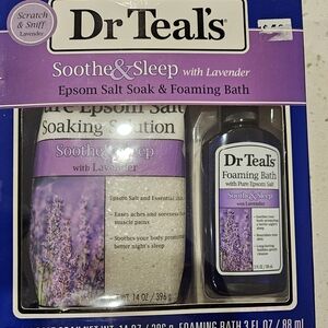 Lavender Epsom Salt Soak & Foaming Bath Set